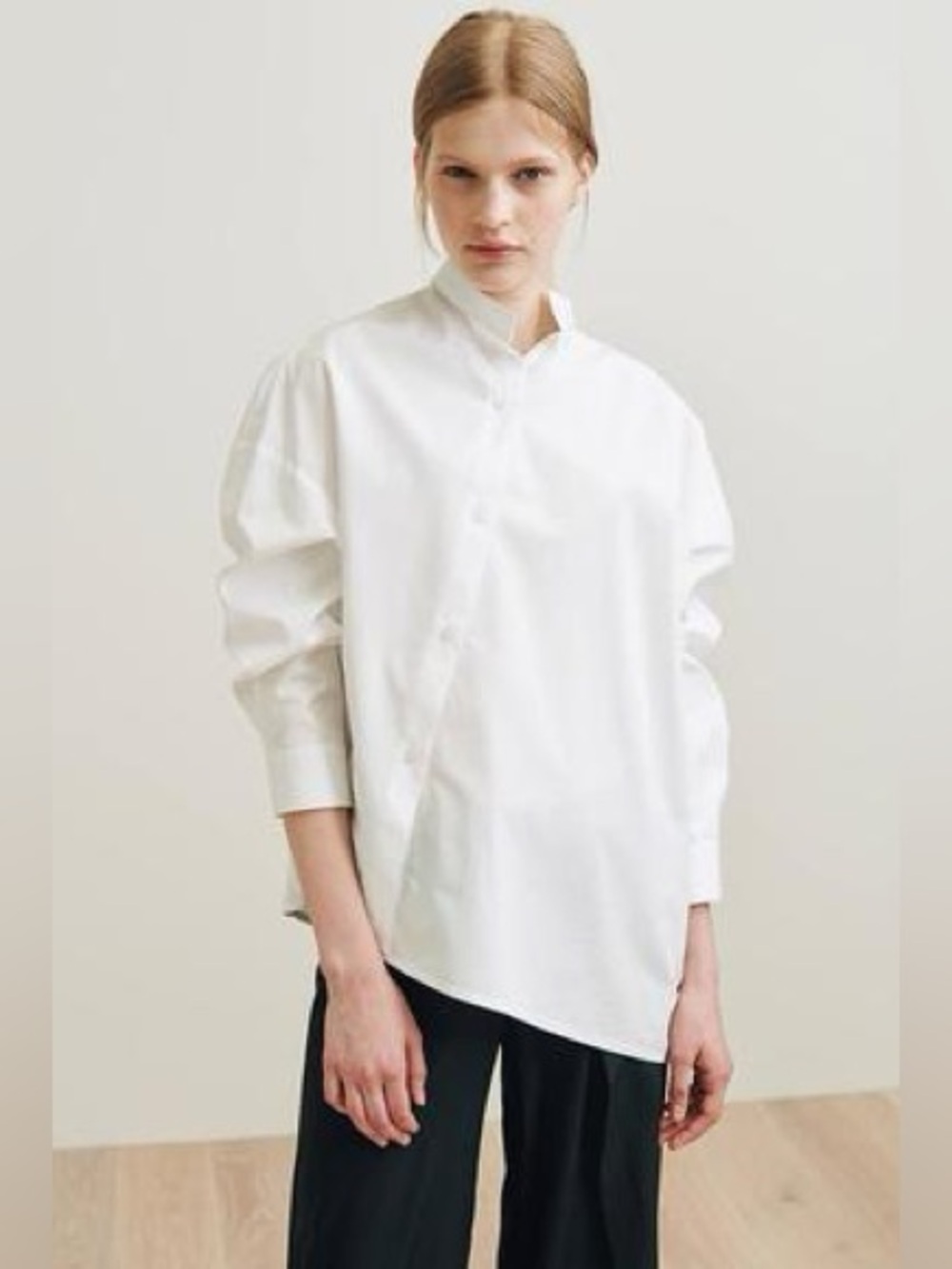 Toteme Asymmetrical Poplin Button Down Shirt